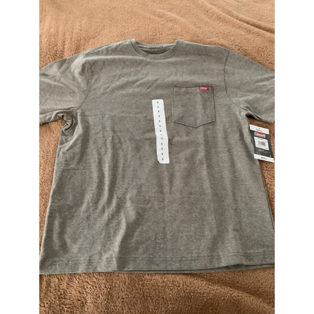 Coleman Men's Heavyweight Cotton Relaxed Fit Pocket T-Shirt Gray New NWT Small